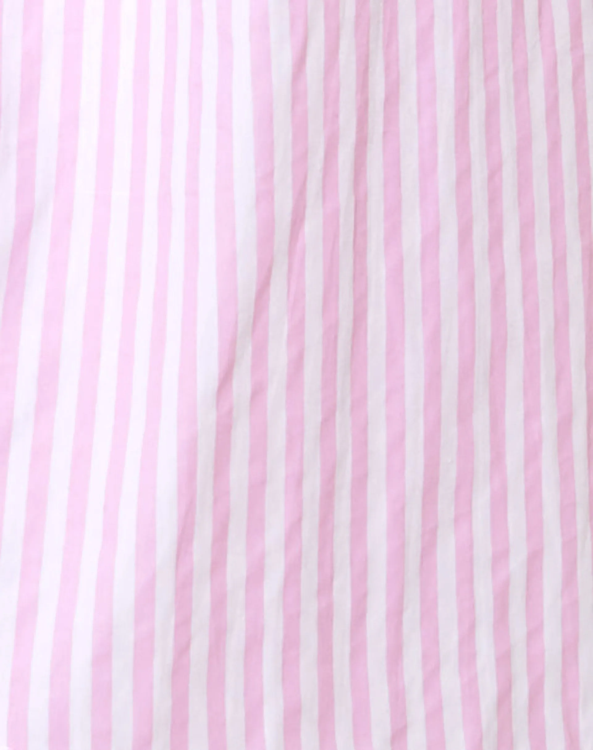 Smith Short Sleeve Shirt in Vertical Stripe Pink and White