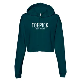 Toepick Women's Teal Hooded Crop - M