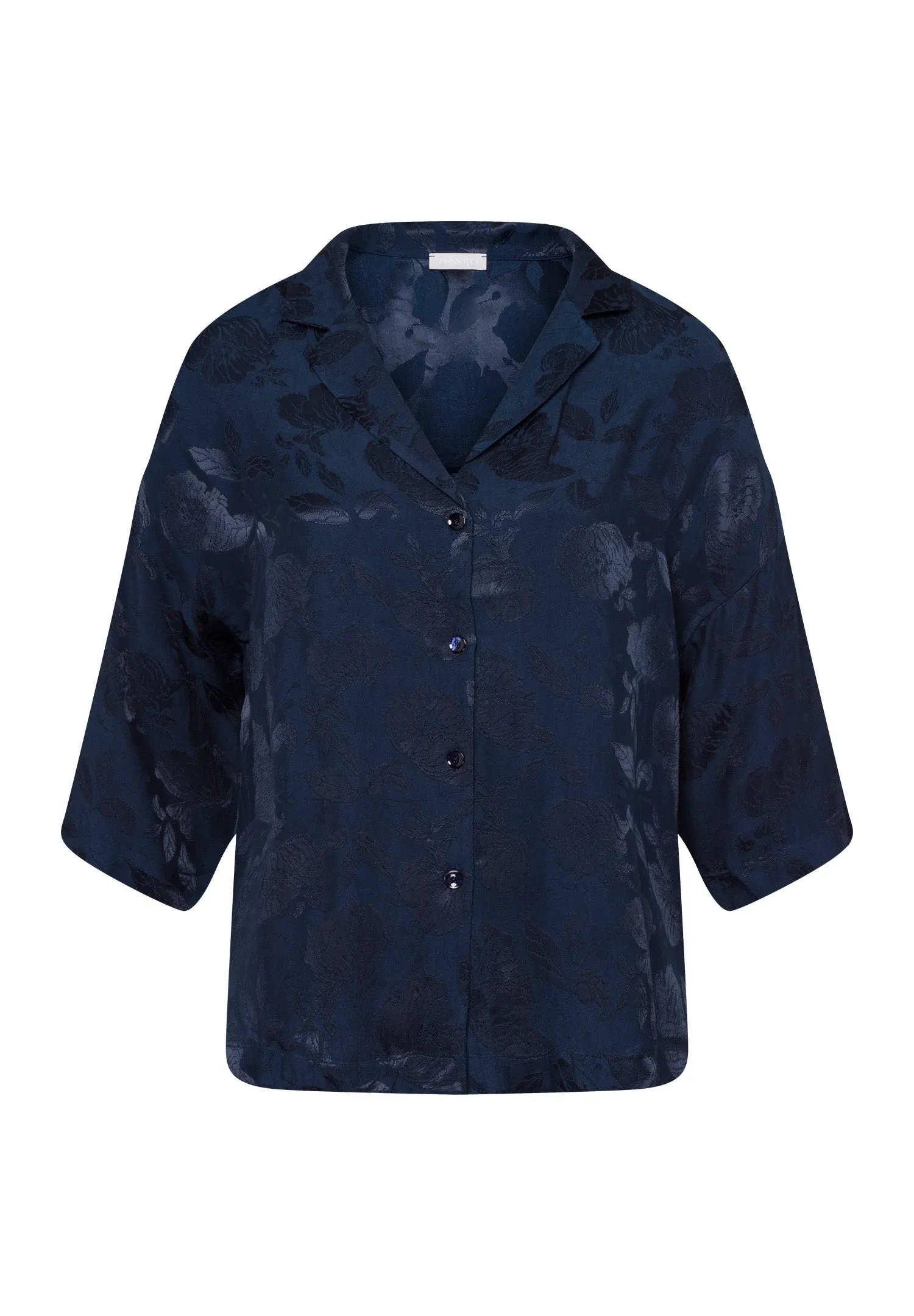 Valene Notch Collar Shirt | Blueberry Flowers 74958-2394