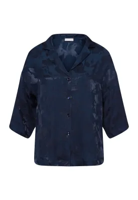 Valene Notch Collar Shirt | Blueberry Flowers 74958-2394