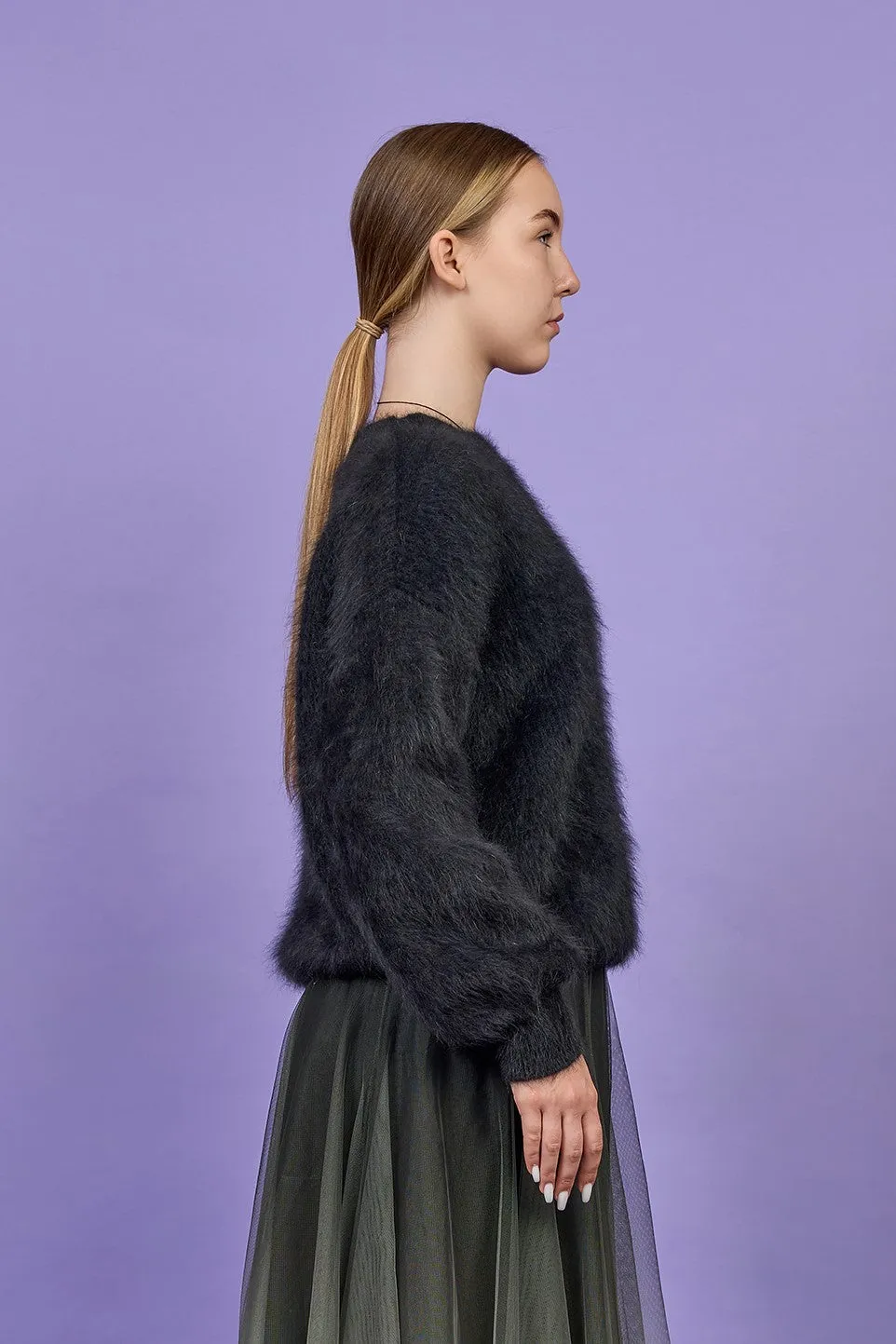 YANA Luxury Angora Crewneck Pullover Sweater