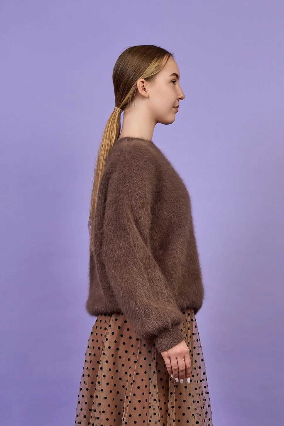 YANA Luxury Angora Crewneck Pullover Sweater