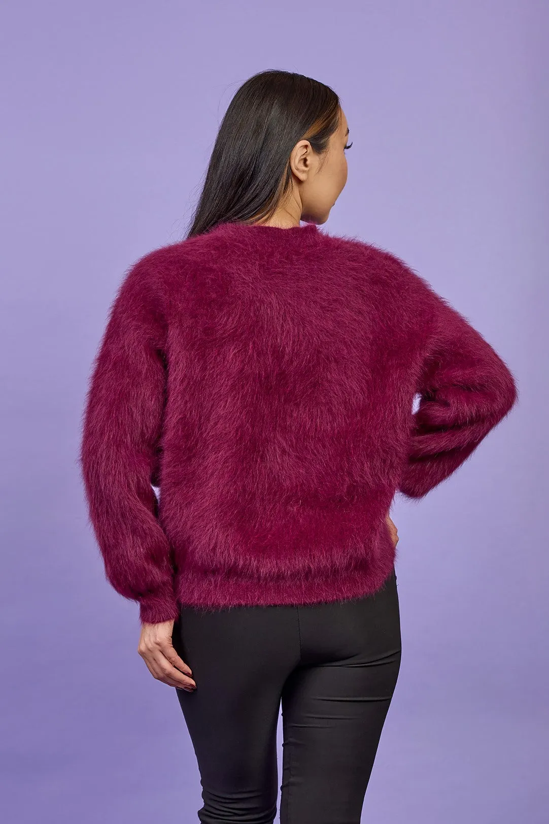 YANA Luxury Angora Crewneck Pullover Sweater
