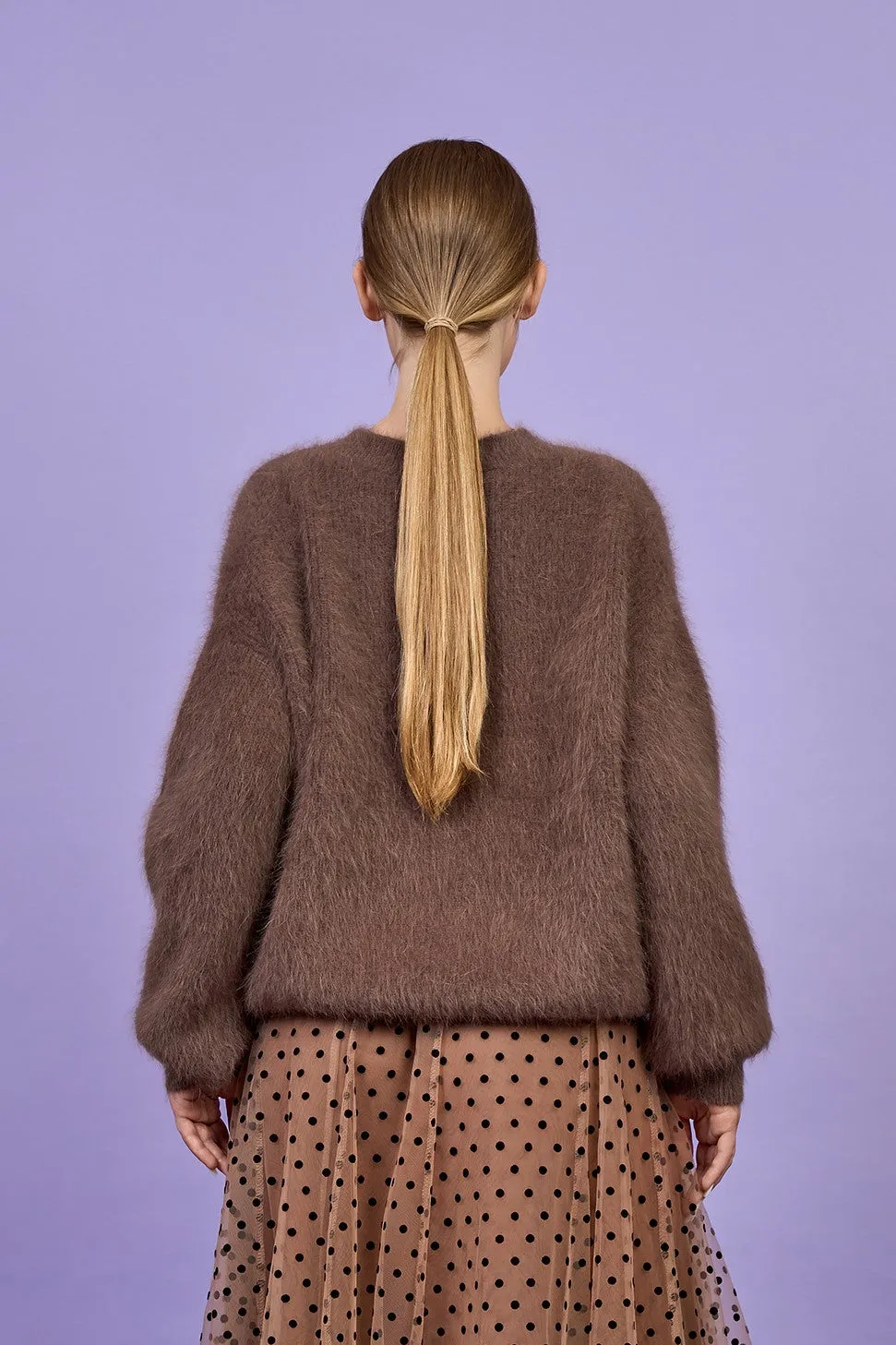YANA Luxury Angora Crewneck Pullover Sweater